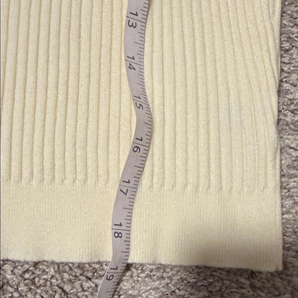 La miel Women's Cream Ribbed Knit tank - Picture 3 of 6
